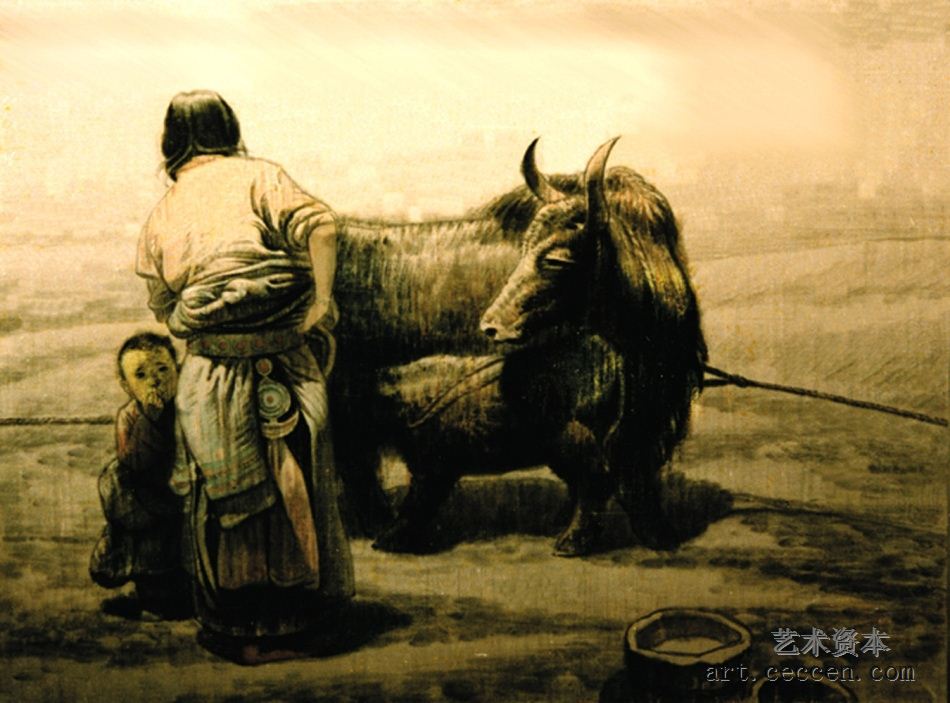 大河之源之四 110cm×80cm 1986年
